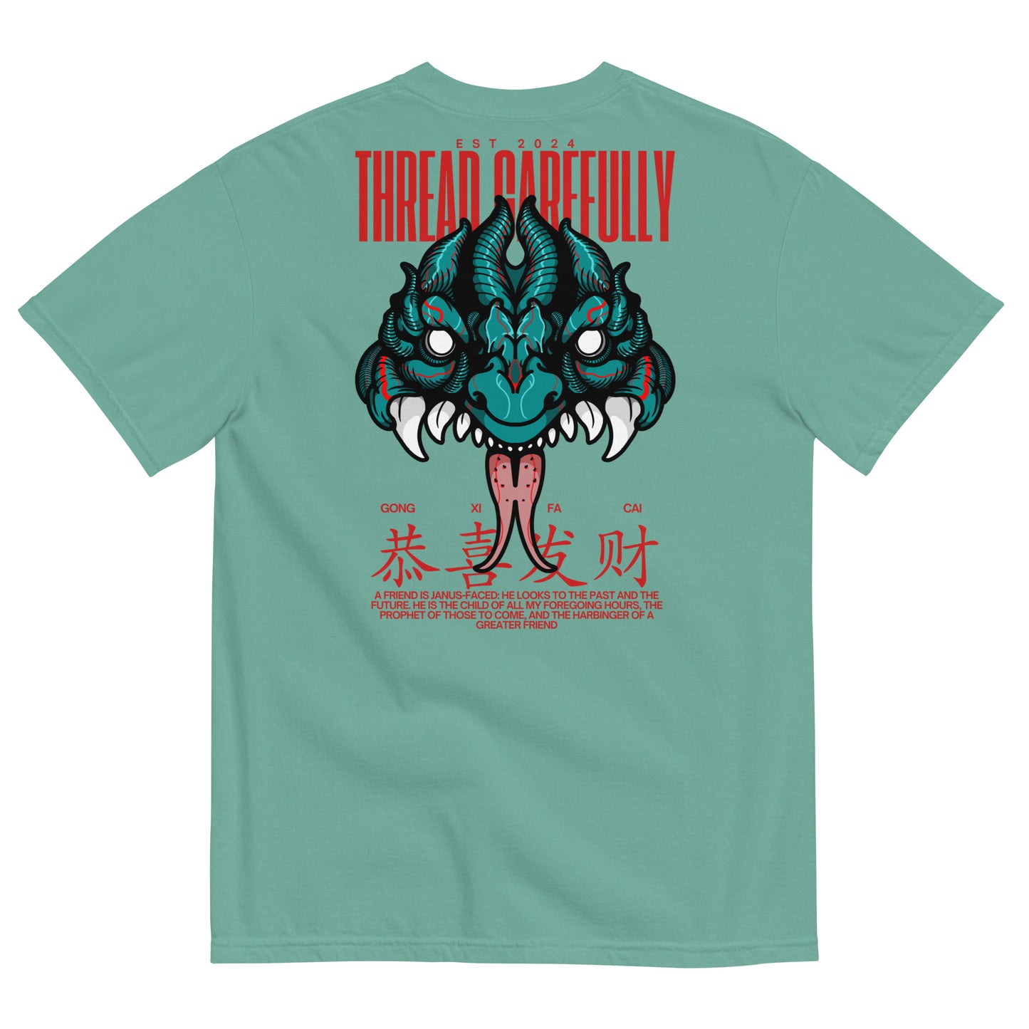 Mask HNY: Embroidered Logo - Unisex garment-dyed heavyweight t-shirt