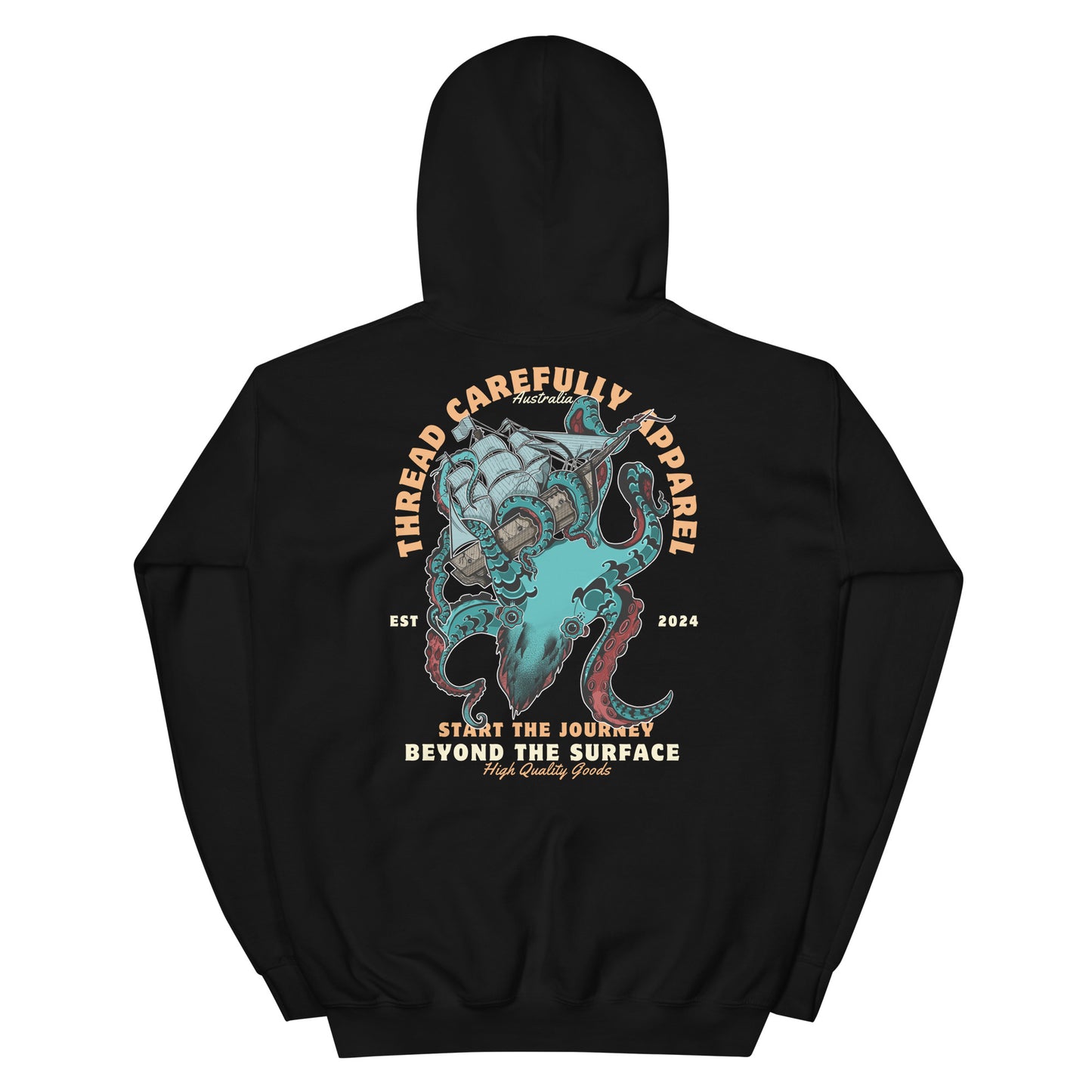 Kraken: Embroidered Unisex hoodie