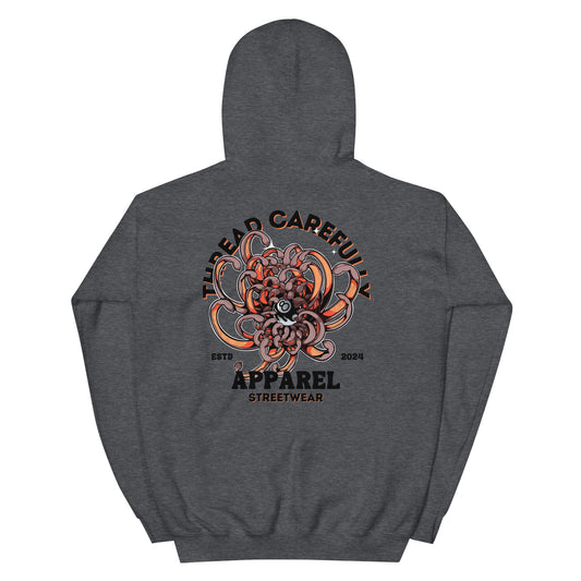 Chrysanthemum Collection: Orange 8 Ball Chrys-mum - Embroidered 8 Ball Hoodie