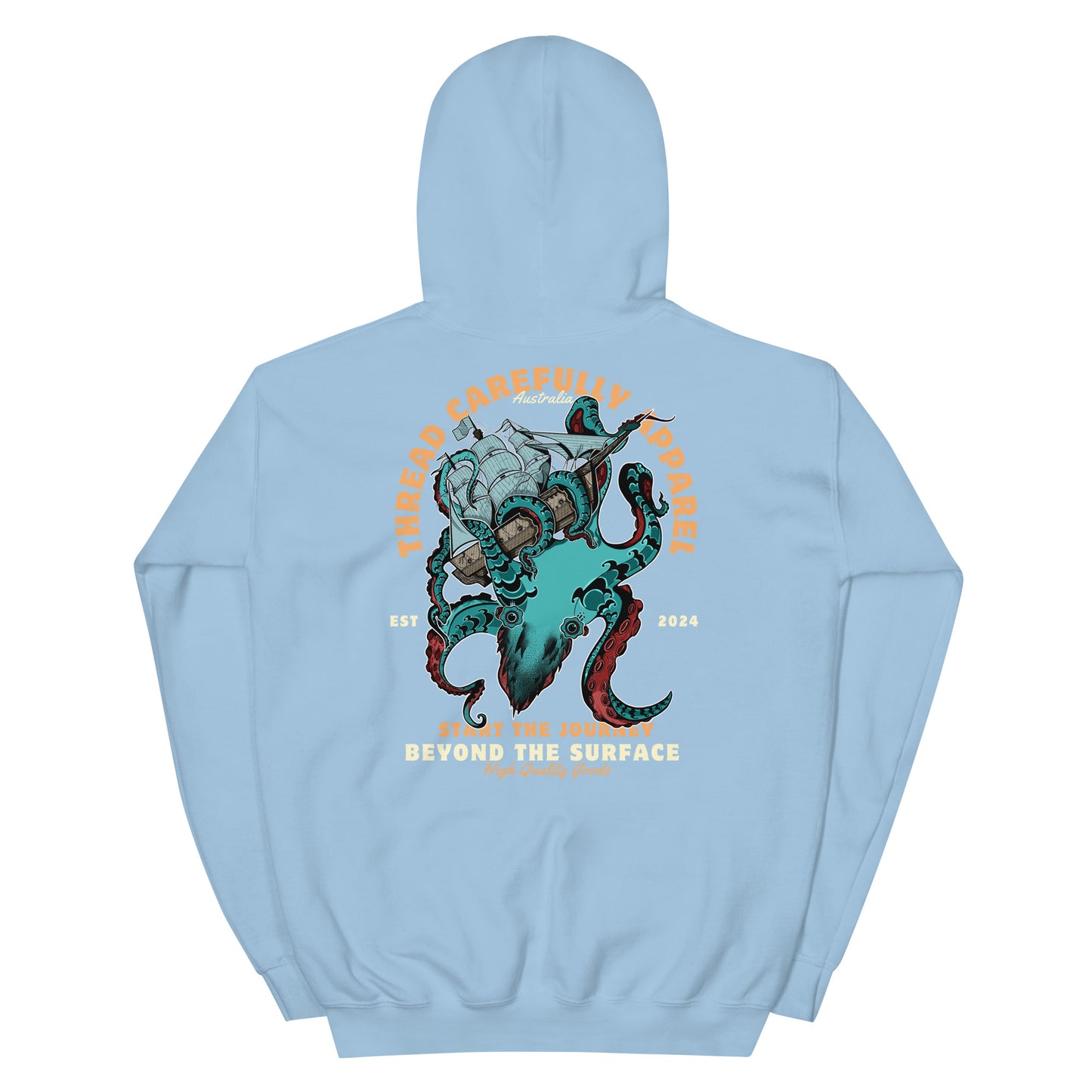 Kraken: Embroidered Unisex hoodie