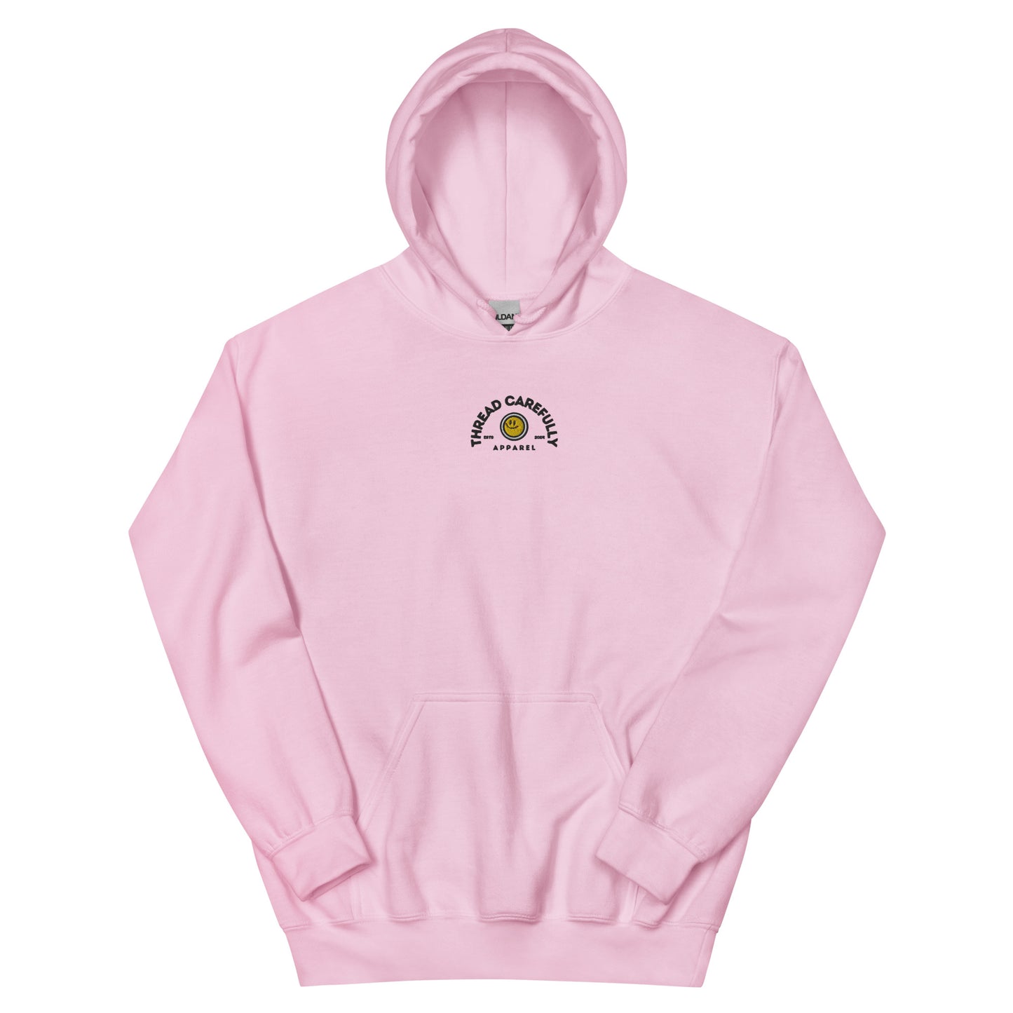 Chrysanthemum Collection: Blue Chrys-mum - Embroidered Smiley Hoodie