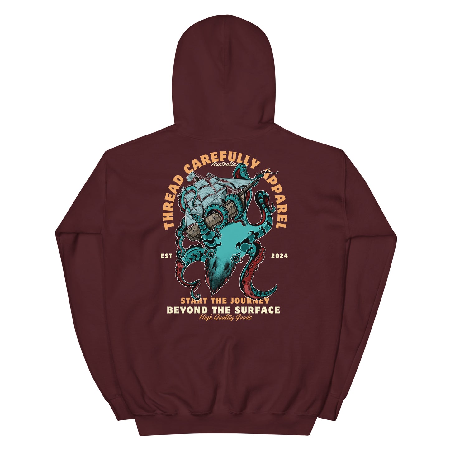 Kraken: Embroidered Unisex hoodie
