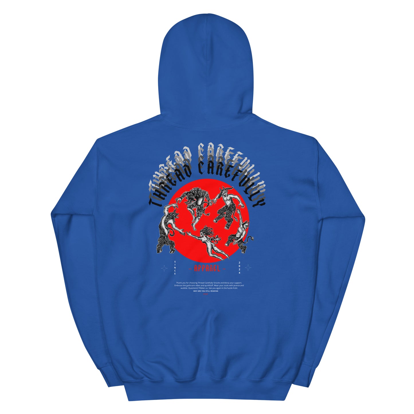 DANCE Print: Embroidered Thread Carefully - Unisex oversized hoodie