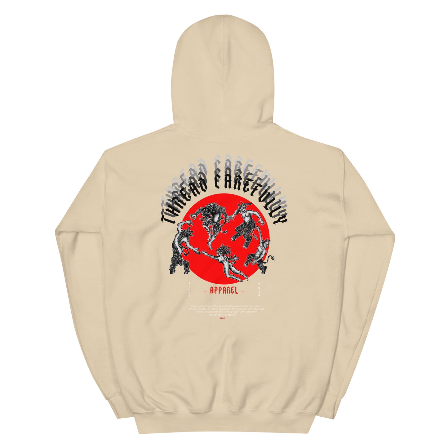 DANCE Print: Embroidered Thread Carefully - Unisex oversized hoodie