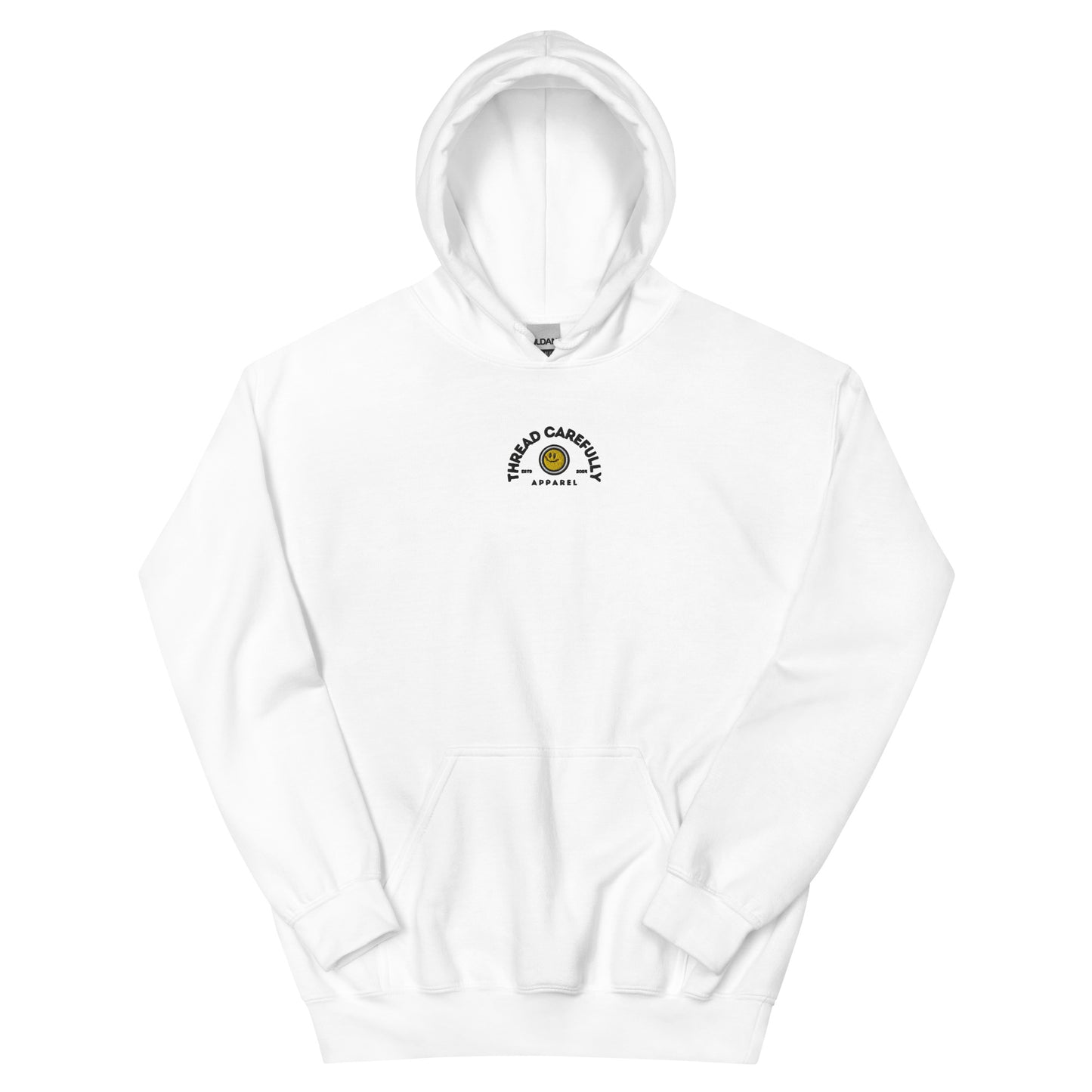 Chrysanthemum Collection: Blue Chrys-mum - Embroidered Smiley Hoodie