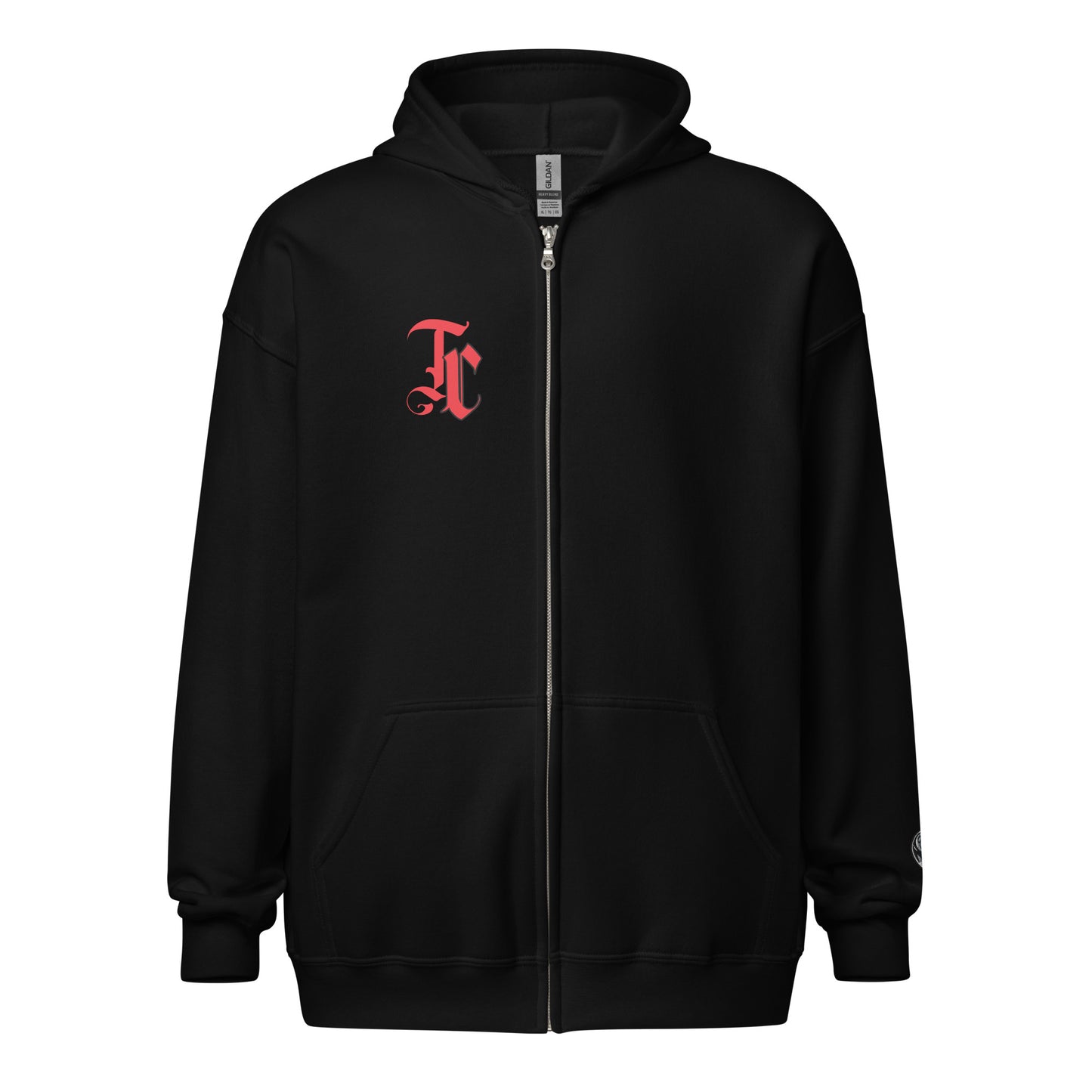 8 Ball - Embroidered cuff: heavy blend zip hoodie