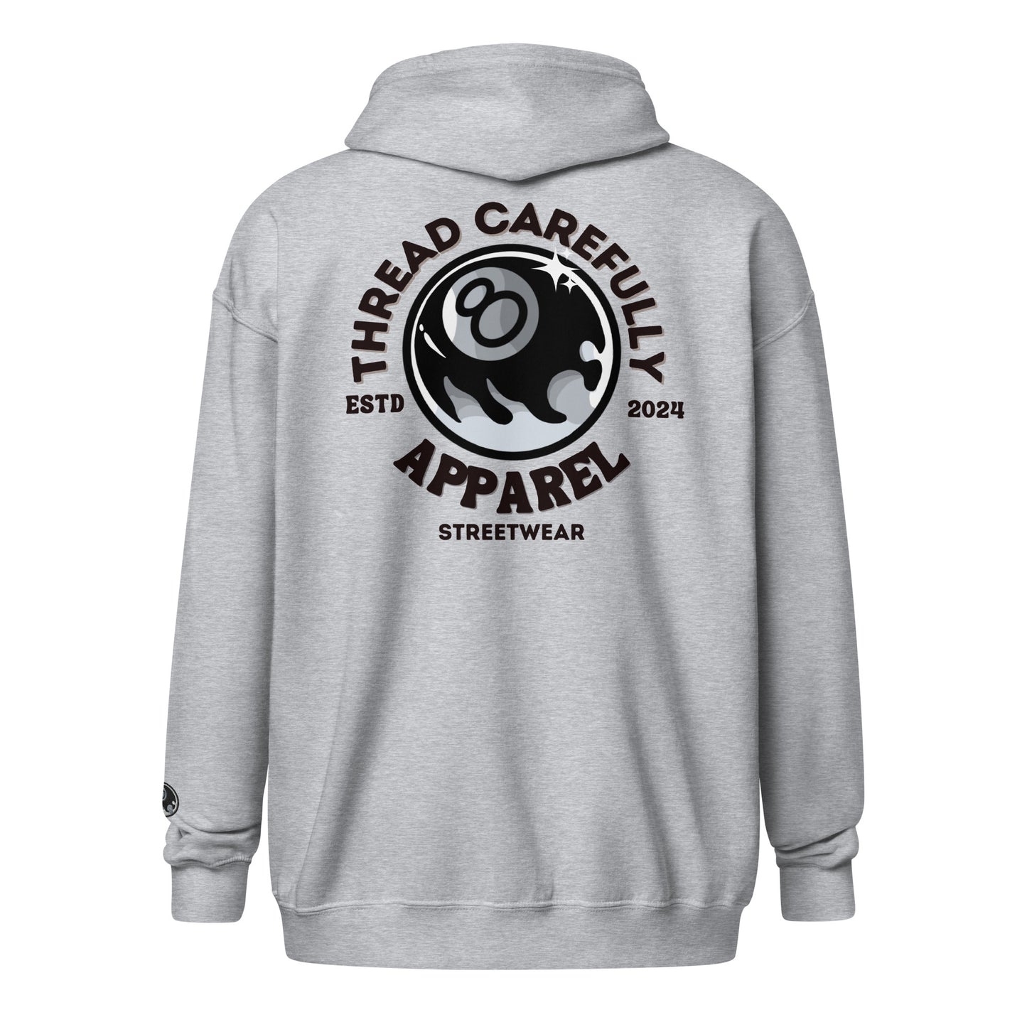 8 Ball - Embroidered cuff: heavy blend zip hoodie
