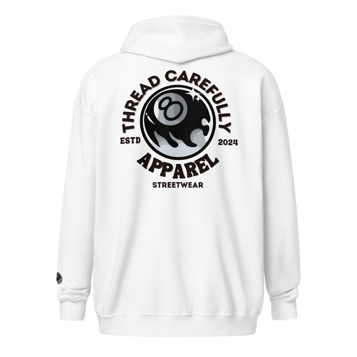 8 Ball - Embroidered cuff: heavy blend zip hoodie