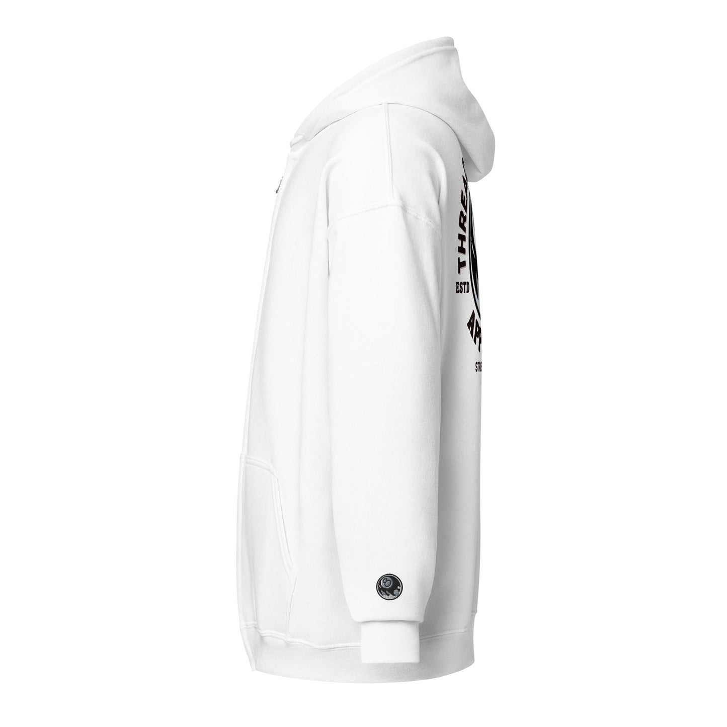 8 Ball - Embroidered cuff: heavy blend zip hoodie
