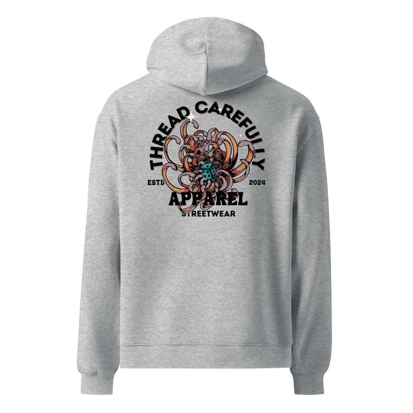 Chrysanthemum Collection: Orange Chrys-mum Dice - Unisex oversized hoodie