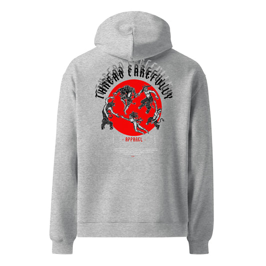 DANCE Print: Embroidered Thread Carefully - Unisex oversized hoodie