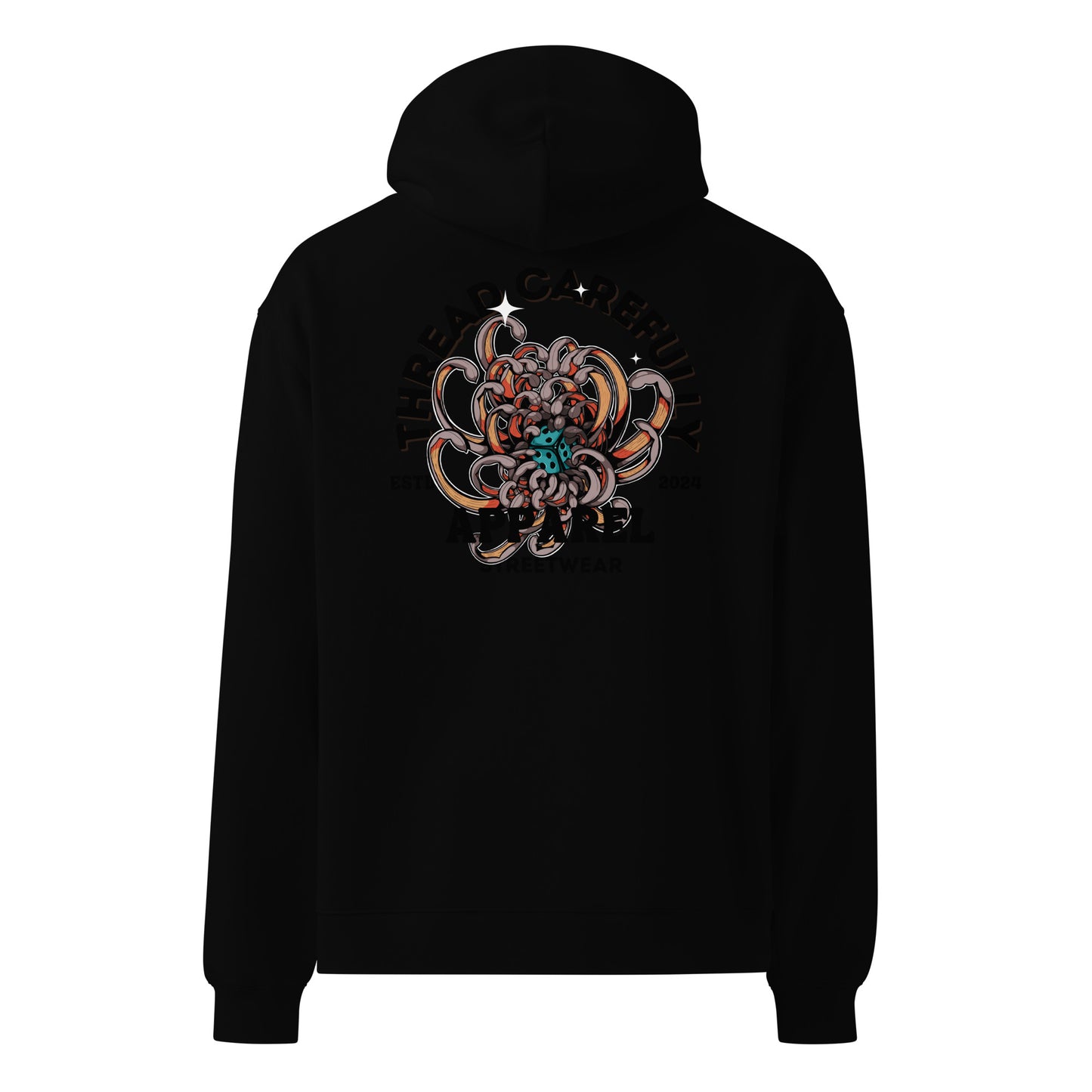 Chrysanthemum Collection: Orange Chrys-mum Dice - Unisex oversized hoodie