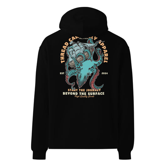 Kraken: Embroidered Unisex oversized premium hoodie