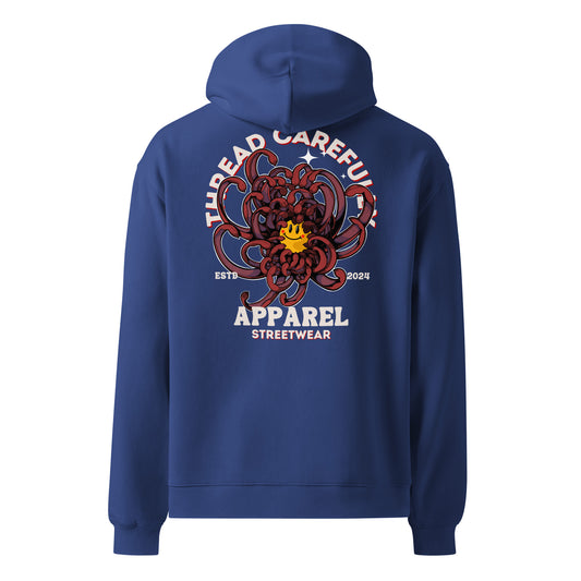 Chrysanthemum Collection: Red Chrys-mum series smiley - Unisex oversized hoodie