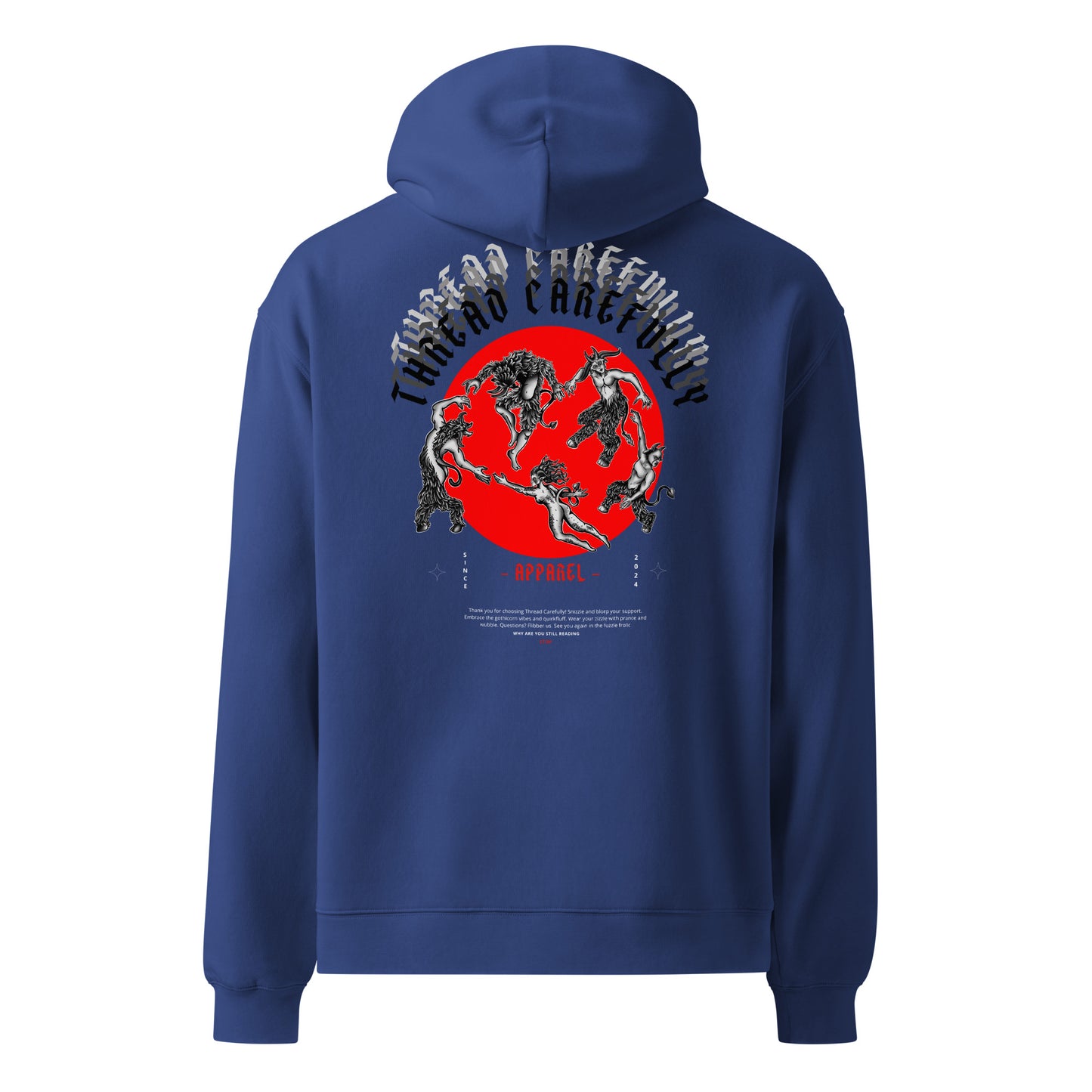 DANCE Print: Embroidered Thread Carefully - Unisex oversized hoodie