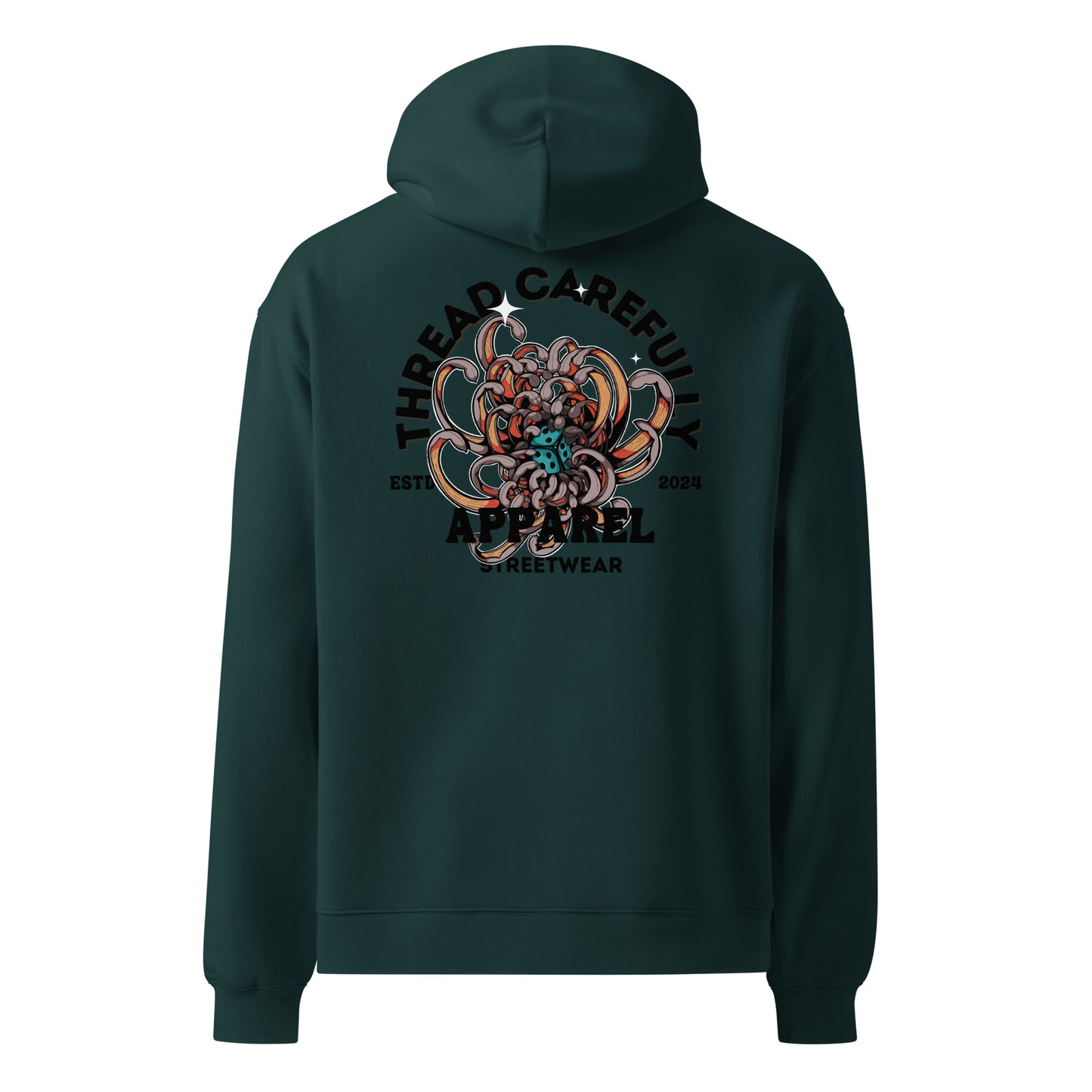 Chrysanthemum Collection: Orange Chrys-mum Dice - Unisex oversized hoodie