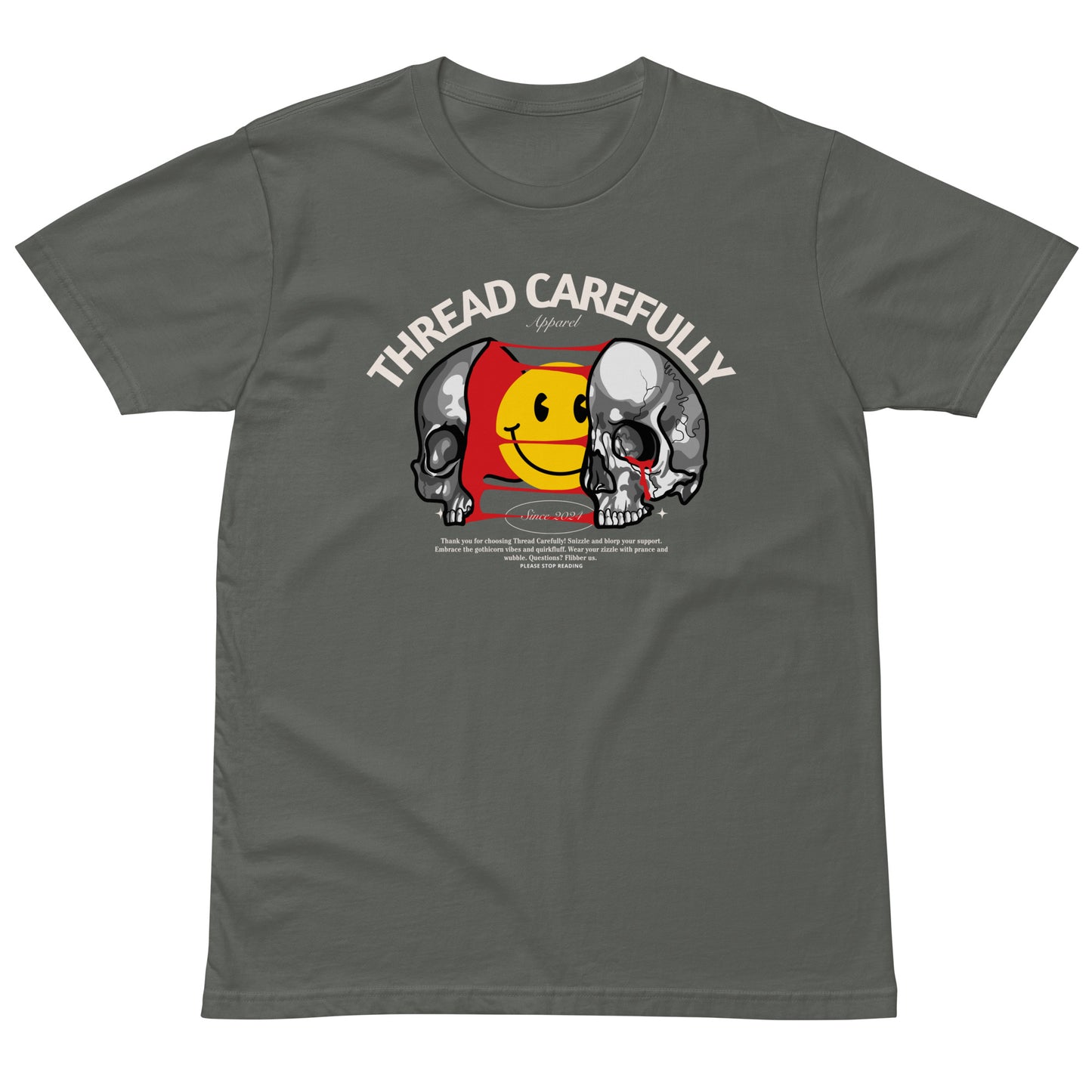 Split Skull Smiley: Unisex t-shirt