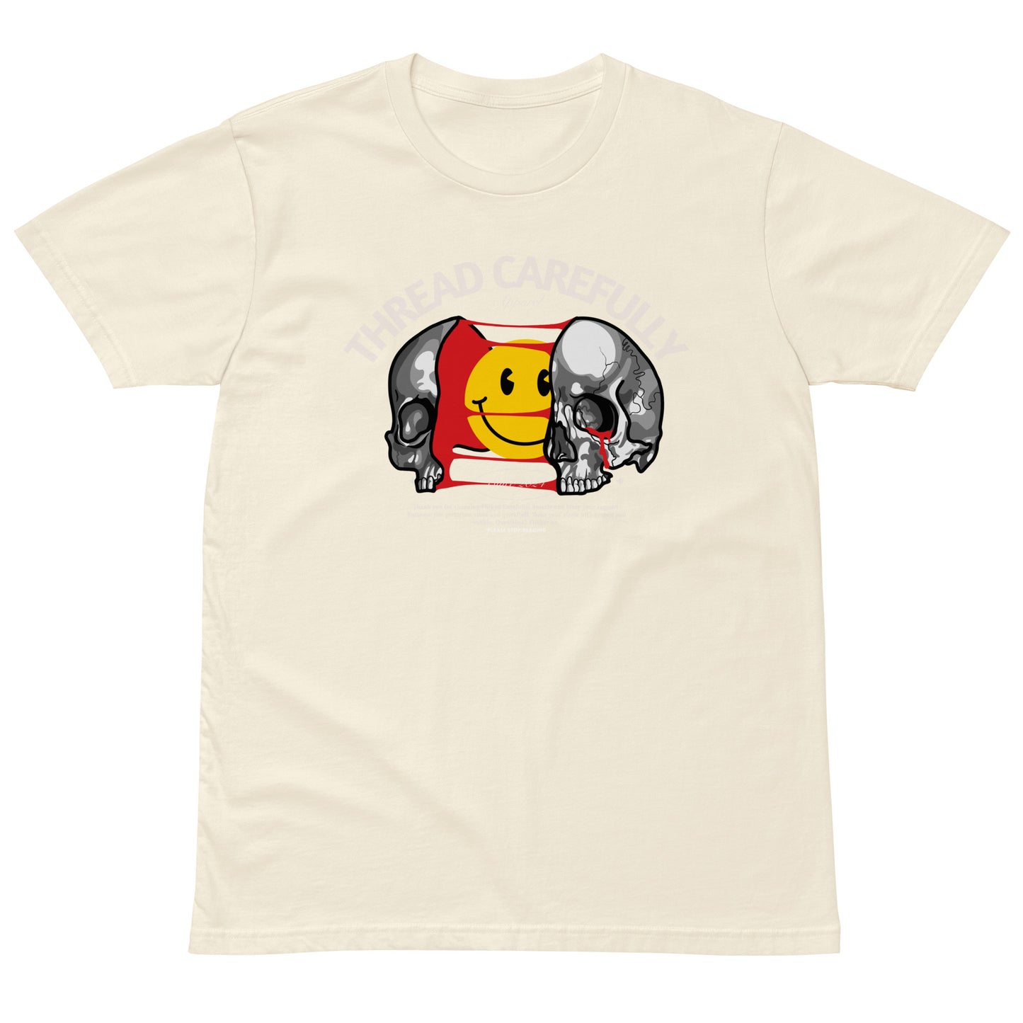 Split Skull Smiley: Unisex t-shirt