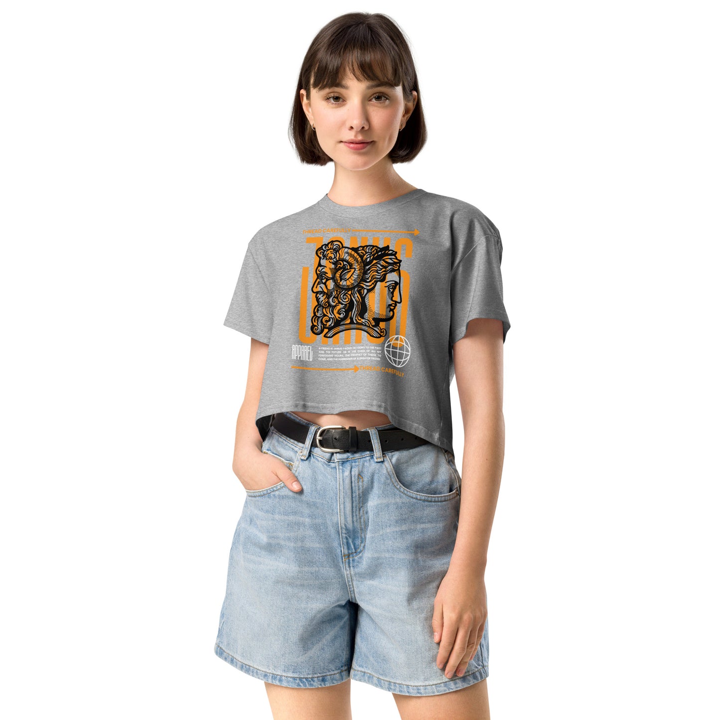 Janus: crop top tee