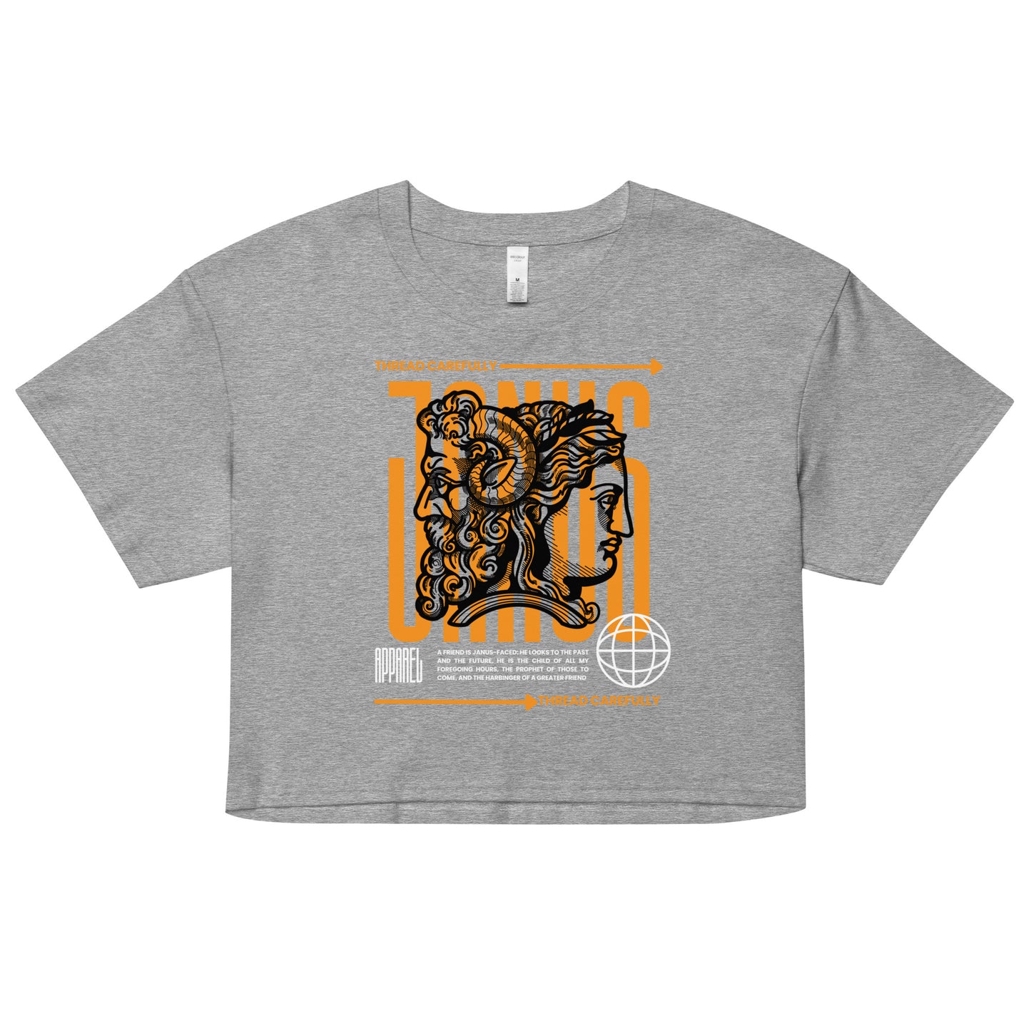 Janus: crop top tee
