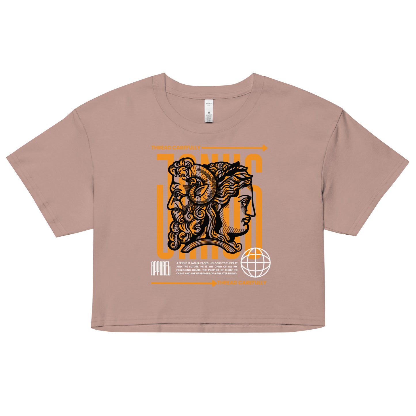 Janus: crop top tee