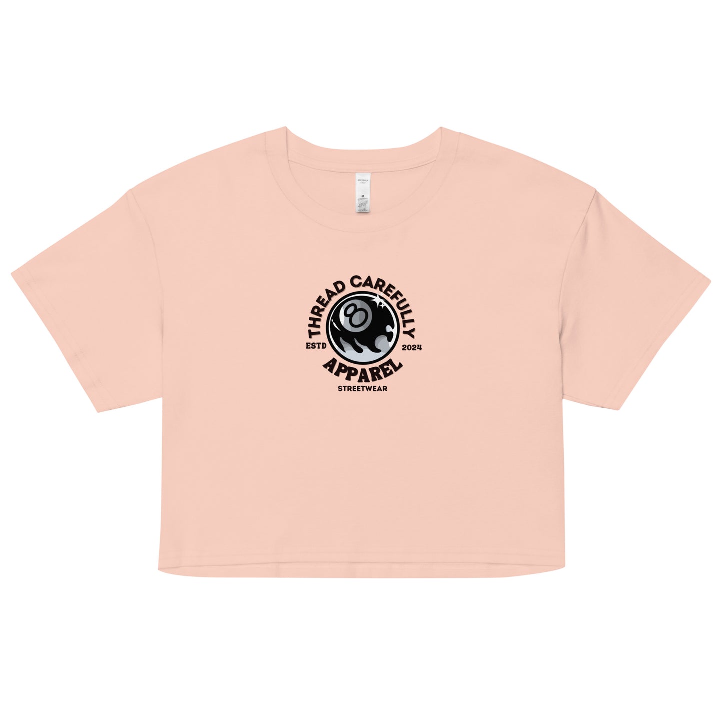 Chrysanthemum Collection: Orange Chrys-mum 8 ball - Women’s crop top