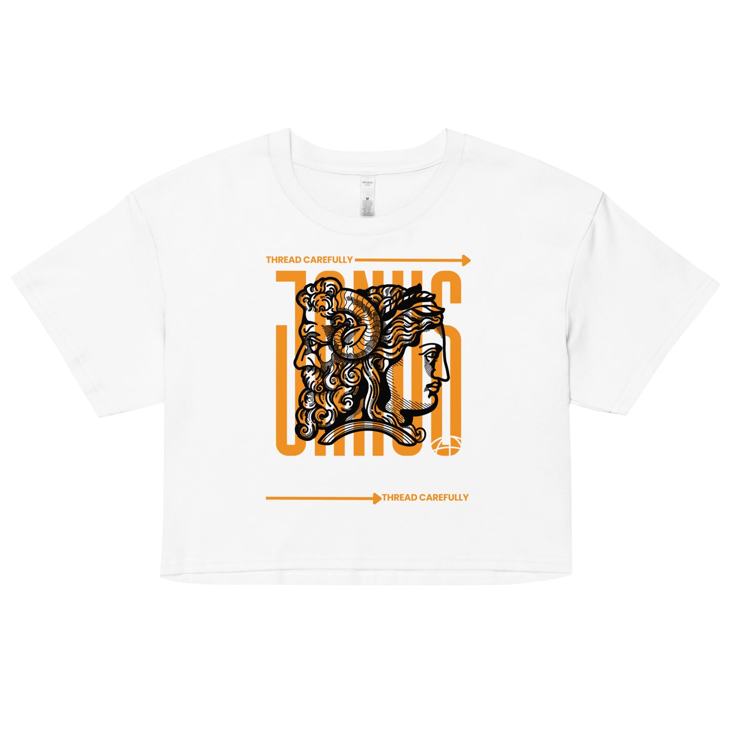 Janus: crop top tee